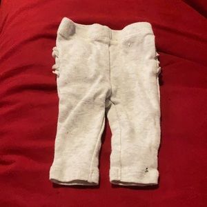 Carter's Preemie Ruffle Frill Grey Pants